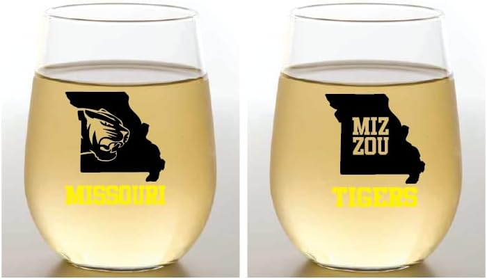 Juego de 2 copas de vino impresas de plástico irrompible sin tallo, de 16 onzas, fabricadas en los Estados Unidos en embalaje de caja a dos aguas,