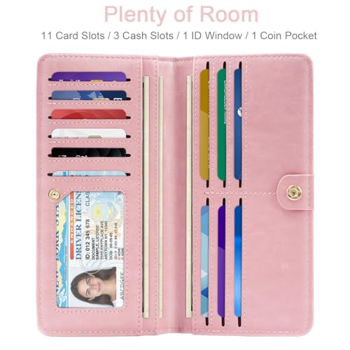Image of Wallet Women Bifold Faux Crocodile Leather Slim Thin Long Wallets