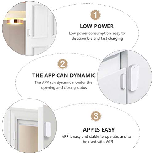Mobestech 1pc Sensor Alarme Retrofit Kit de alarme Alarme Sistema de segurança fio Sensor de alarme