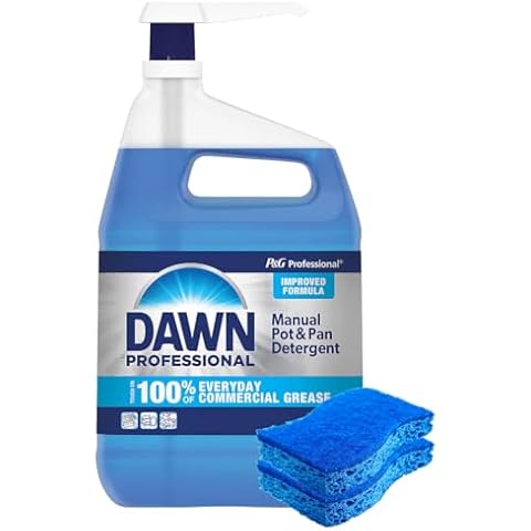 PURPUR Dish Sponge & Dawn Professional Detergent Dish Soap Concentrate, Original Scent, Refill with Pump (1 Gallon) Cover