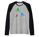 Wakeboarder Silhuettes Wakesurfen Wakeboarder Raglan