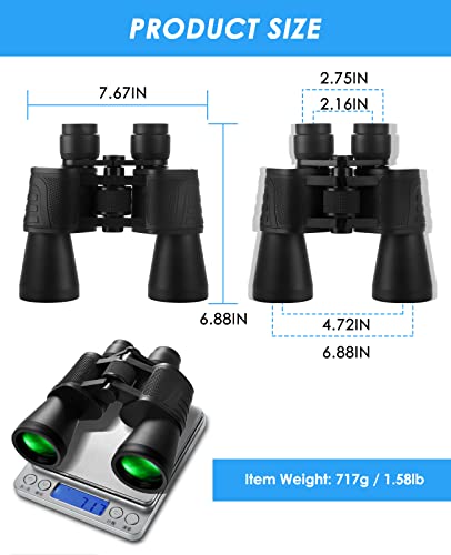 Fernglas für Erwachsene 10x50, Uplayteck HD IPX5 Wasserdicht Feldstecher, Robust Binoculars mit Natürliche Farben Super… – Bild 8