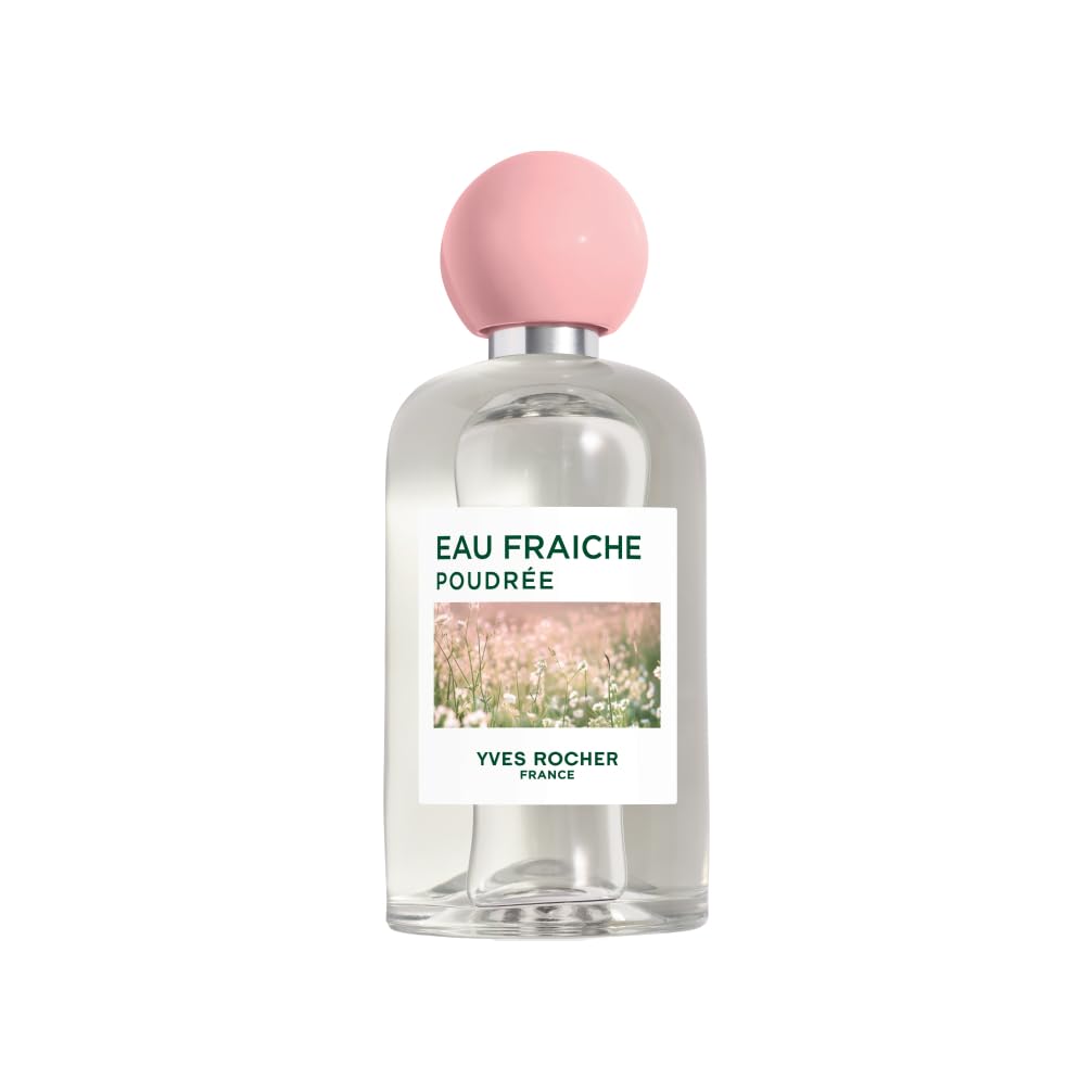 Yves Rocher Eau Fraîche Poudrée – Magnolie & Bergamotte – Eau de Toilette – Florale Frische – Puderig & sanft – Vegan – 98% Inhaltsstoffe natürlichen Ursprungs – Spray 100 ml