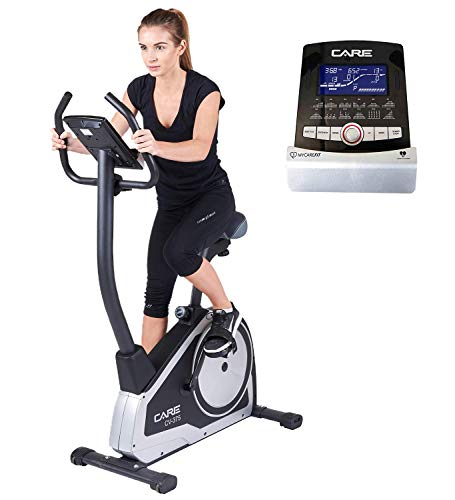 CARE FITNESS - Vélo d'Appartement Ergomètre CV-375-24 Programmes d'Entraînement- Masse d'Inertie 10kg - 11 Fonctions intégrées