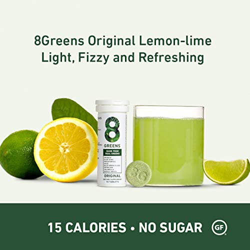 8Greens Immunity and Energy Effervescent Tablets - Packed with 8 Powerful Super Greens (1 Tube / 10 Tablets)