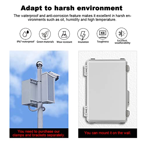 Waterproof IP67 Outdoor Junction Box - Plastic ABS (Grey)