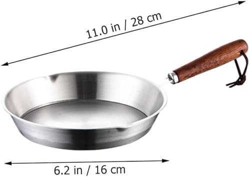 Miniatura 5 de Sartén pequeña para panqueques, sartenes para tortillas, sartén de hierro fundido pre-sazonada, plancha de acero inoxidable, mini wok, utensilios de