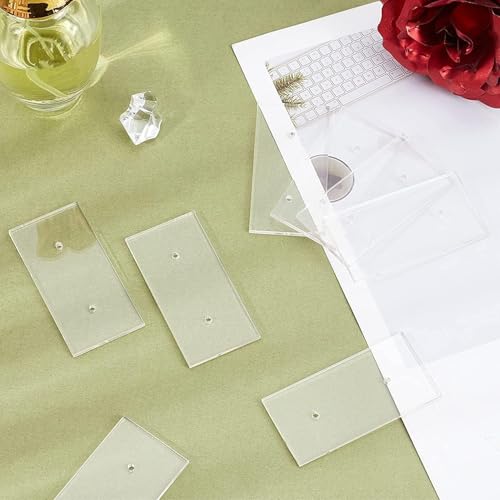 Image of Transparent Earring Display Cards Clear Acrylic Jewelry Holder for Studs & Danglers Reusable Earrings Organizer Cards for Women & Girls (earring display cards transparent pack of 20)