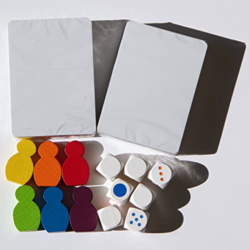 Spieltz Kreativset Brettspiel Zubehör - Spielmaterial für Dein eigenes Brettspiel (Kreativset Regenbogen)