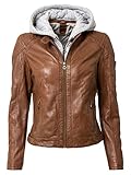 Gipsy Damen Gwalcie Snav Lederjacke, Cognacfarben, 42