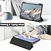 JETech Case for iPad Pro 11-Inch M5/M4 2025/2024 (6th/5th Generation) with Pencil Holder, Clear Transparent Back Shell Slim Stand Shockproof Tablet Cover, Auto Wake/Sleep (Black)