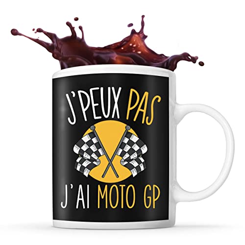 Planetee Mug Moto gp j'peux pas Noir