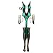 CosplayDiy Damen Anzug für Spiel MK X Cosplay Kostüm, Grün , Small