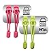 Lock Laces (Elastic No Tie Shoe Laces (Pack of 2) (Pink-Green)