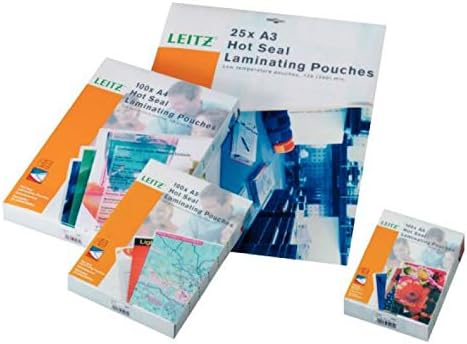 Leitz 74780000 Laminating Pouches Made of 80 Micron Thick Material (Transparent, Glossy, A4 and UDT) - Pack of 100