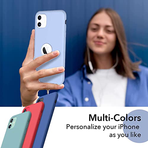 Image of VONZEE Liquid Silicone Soft Back Cover for iPhone 11 Case, Shockproof Slim Camera & Full Body Protection Non Yellowing Cover with Microfiber Lining & Logo Cut (6.1 Inch) -Sierra Blue