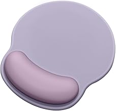 Yavoluy Mouse Pad Wrist Rest Integrated Mouse Pad Wrist Support Lightweight Ergonomic Design Hand Rest Memory Foam Anti-Fatigue Armrest Anti-Slip Water Wash (Purple)