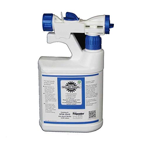Solar Panel Wash & Hose Sprayer, 32 Ounce Bottle, Concentrate, (2 Pack), P/N SPW-35HS-2