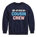 Instant Message - All American Cousin Crew - Toddler & Youth Crewneck Fleece Sweatshirt - Size 5T Navy