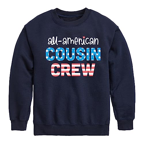 Instant Message - All American Cousin Crew - Toddler & Youth Crewneck Fleece Sweatshirt - Size 5T Navy