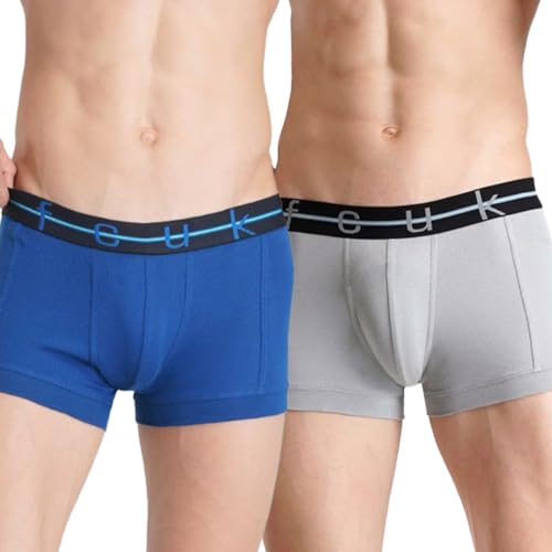 FCUK Play Norwood, Men's Solid Trunks Pack of 2