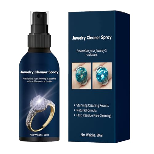 GNAUMORE Spray Detergente per Gioielli,Jewellery Cleaner Spray,Rimozione Istantanea 'Ossidazione,Antiruggine e lucidante Argento,Detergente Delicato per Gioielli in Oro,Ottone,Gemme 1pc