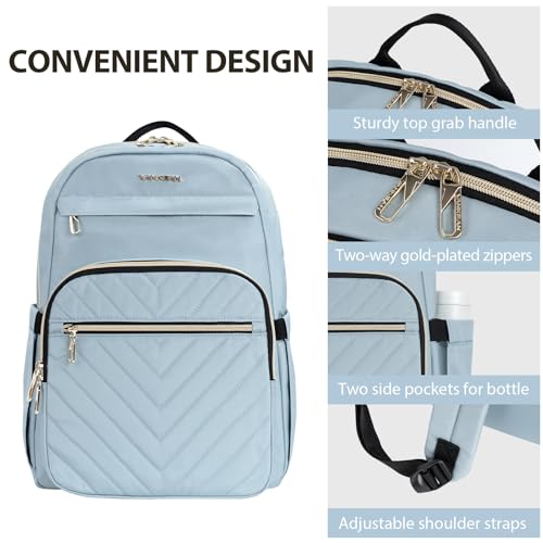 Image of VANKEAN 15.6 Inch Laptop Backpack for Women Work Laptop Bag Stylish with USB Port