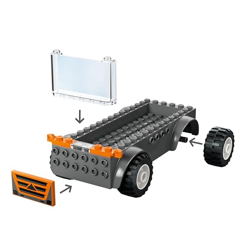 Image of LEGO City Motorcycle Transporter - Toy Vehicle Building Set - Flatbed Truck - 2 Minifigures - 60491