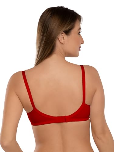 Image of Daisy DEE Women's Cotton Seamed Non-Wired Regular Straps Full Coverage Non-Padded Bra - NSHTL
