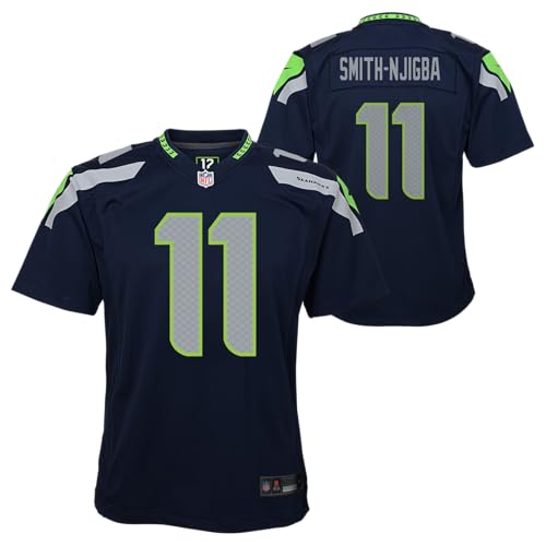 Nike Jaxon Smith-Njigba #11 Seattle Game Day Replica Player Jersey - Youth Boys (8-20) (US Numeric 14 16 Regular Seahawks - Navy)