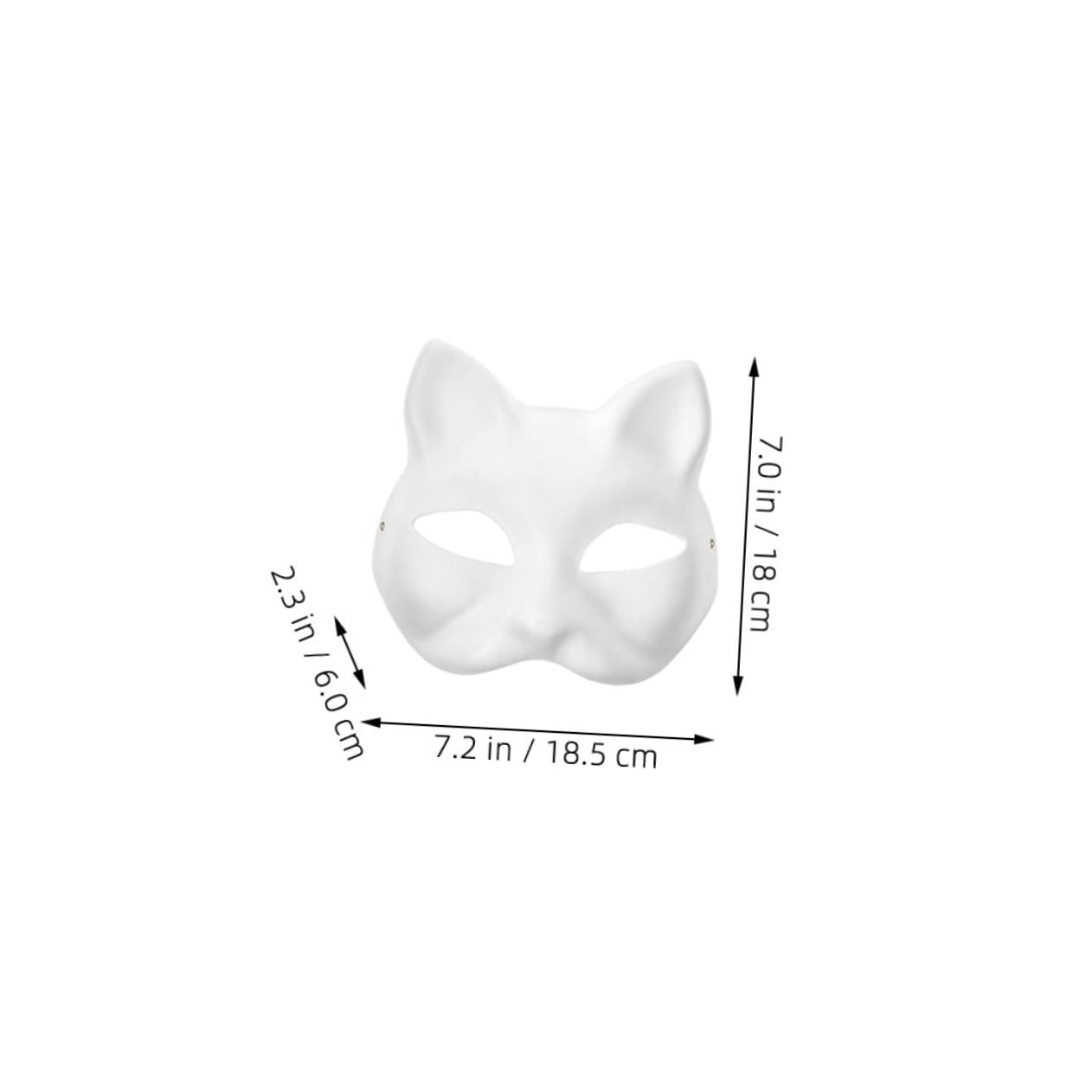 HOOTNEE 9Pcs DIY Blank Cat Masks for Unpainted White Graffiti Face Masks for Halloween Cosplay and Parties Creative for Unique Designs