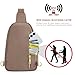 Kattee Sling Bag for Women, Leather Fanny Packs Crossbody Purse, Small Chest Bag with RFID Blocking, Khaki
