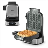 Dash Top-Pour Waffle Maker, 5-Inch Square, Stainless Steel
