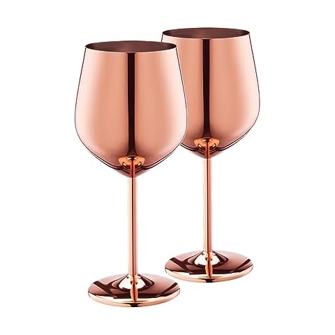 WOTOR 18oz Rose Gold Wine Glasses Cover