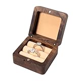 para alianzas de madera | para anillos de compromiso de madera con doble compartimento | para hombres y mujeres, para promesas, propuestas, ceremonias, viajes y recuerdos