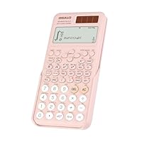 OSALO Scientific Calculator 417 Function 2 Line Written Display 10+2 Digits Solar and Battery Calculators for Students Secondary School College Pink (OS 991ES II)