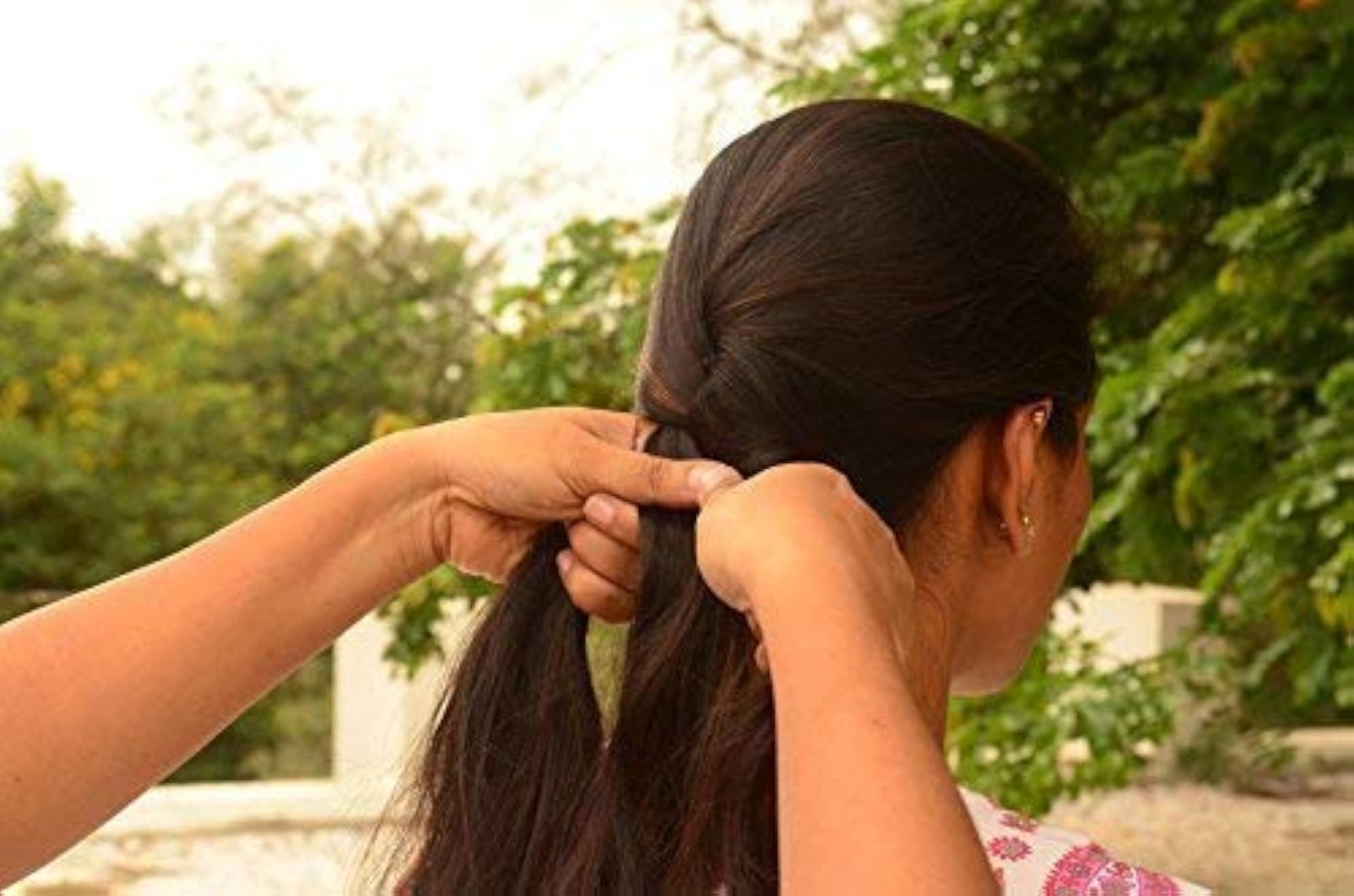 20 Inch Black Synthetic Hair Extension Parandi Choti