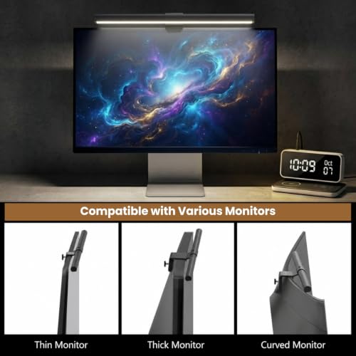 Image of 30 CM Monitor LED Light Bar | USB Powered Laptop Screen Light with Eye-Care Illumination | 3 Color Modes Settings | Stepless Dimming | No Glare Lamp for Office, Study, Work & Gaming Setup
