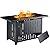 Flamaker Gas Fire Pit Table 43 inch 50000 BTU Outdoors Gas Propane Firepits with Tempered Glass Desktop, Lid & Lava Rock and Waterproof Cover for Deck, Backyard, Patio
