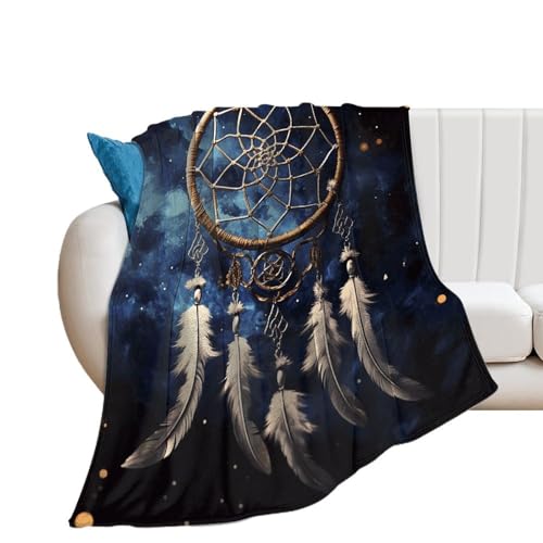 Couverture flanelle blanche douce attrape-rêves grand format pour lit sofa - 2