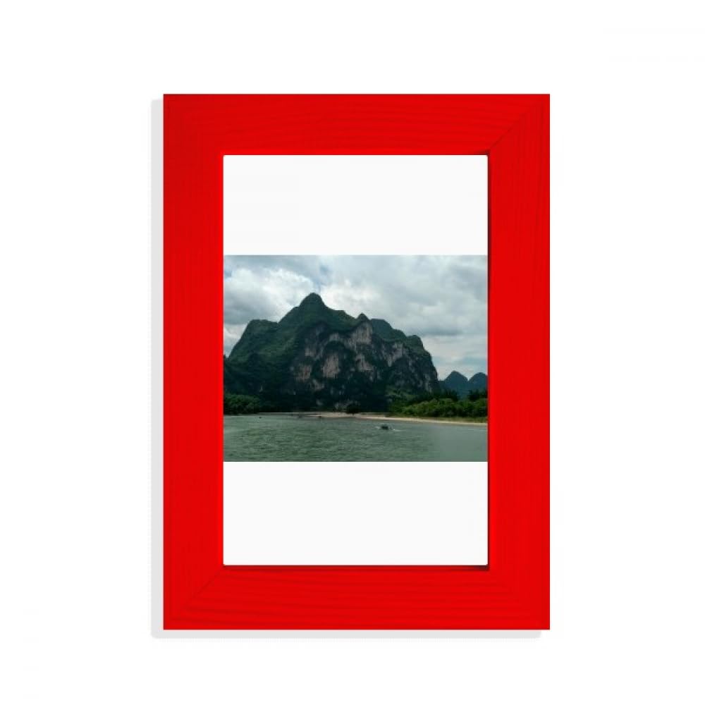 Cadre photo rouge thématique nature à offrir pour une crémaillère