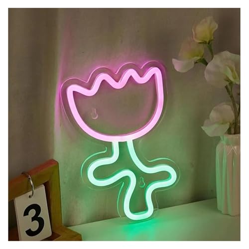 Néon TulipD luminaire décoratif mural pour ambiance de chambre à coucher et salle de jeux