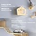 Cat Wall Furniture Wall Mounted, Cat Wall Steps, Thickened Board, Solid and Stable, Suitable for Various Styles(6pcs)