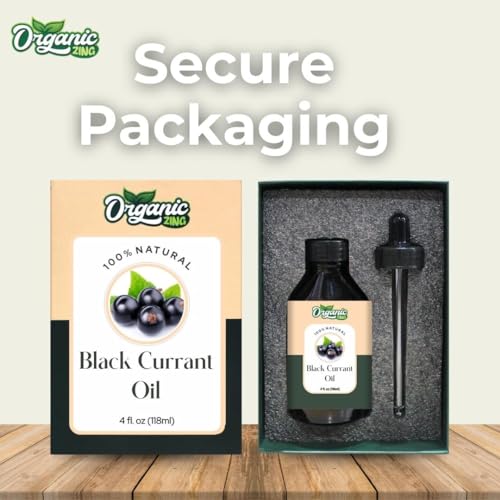 Image of Organic Zing Black Currant (Ribes nigrum) Oil | Pure & Natural Essential Oil for Skincare, Hair care & Massage - 118ml /3.99fl oz