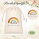 Xuniea 20 Stück Regenbogen Stoffbeutel mit Kordelzug Gastgeschenke Geschenktüten für Geburtstag Gastgeschenke Taufe Geschenkbeutel Geschenktasche
