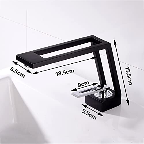 Mitigeur d'eau chaude et froide en laiton noir mat durable