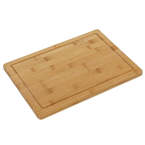 FLORINA Tagliere in Bambù 35x25 cm CORDIA I Tagliere in Bambù Naturale con Scanalature per i Succhi I Tagliere da Cucina Antibatterico I Tagliere per Tagliare Formaggio, Carne, Frutta, Verdura