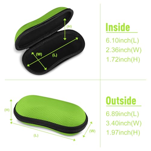 Image of FINTIE Sunglasses Case, Hard EVA Shell Shockproof Sport Glasses Case with Metal Carabiner Travel Zipper Eyeglasses Holder