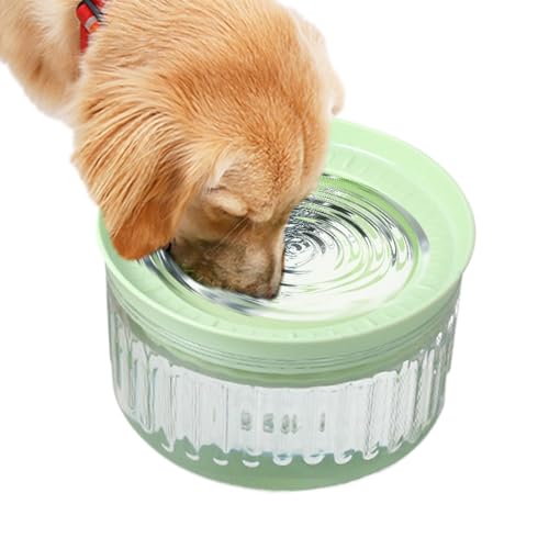 水をこぼしやすい犬用ボウル,1.8L 取り外し可能 ゆっくり給水 フローター付き,浮遊式ペット用給水ボウル - 汚れやすい 大食い ペット 多頭飼い 猫 ケージ 旅行 車 家庭用