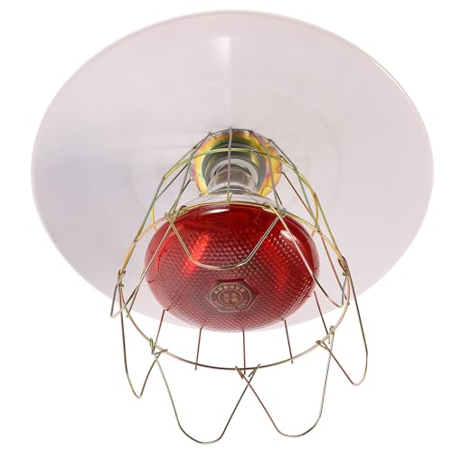 Lampe chauffante animaux aluminium blanc pour porcelets et cage d'élevage